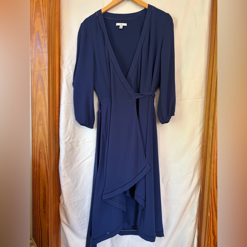 Halston Heritage Deep Blue Asymmetrical Dress